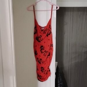 J for Justify Red and Black Midi Dress